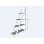 Βιβλιοθήκη Arven άσπρο μελαμίνη 100x29 5x150εκ ed4458 - Image 2