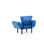 Anitta πολυθρόνα κρεβάτι μπλε ύφασμα 128x35x65cm ed4459 - Image 4