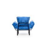 Anitta πολυθρόνα κρεβάτι μπλε ύφασμα 128x35x65cm ed4459 - Image 5