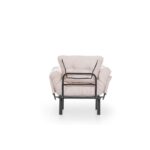 Anitta πολυθρόνα κρεβάτι κρεμ ύφασμα 128x35x65cm ed4460 - Image 4