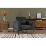 Πολυθρόνα Mustang ανθρακί 88x86x88cm ed4467