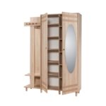 Έπιπλο εισόδου Garmanto δρυς μελαμίνη 135x36x194εκ ed4478 - Image 4