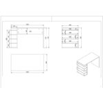 Γραφείο Maniera χρώματος λευκό 120x60x75cm ed447 - Image 2