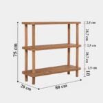 Βιβλιοθήκη ραφιέρα Gala Atlantic Pine μελαμίνη 80x28x75cm ed4480 - Image 2