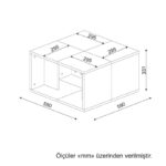 Τραπέζι σαλονιού Doodle άσπρο Cordoba μελαμίνη 59x59x33 1εκ ed4481 - Image 2