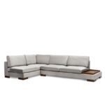 Γωνιακός καναπές Tulip Corner Left με πουφ γκρι 193x313cm ed448 - Image 5