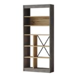 Βιβλιοθήκη Lave 75 6x25x170cm μελαμίνη ed4494 - Image 4