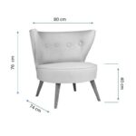 Πολυθρόνα Fiume κεραμιδί 80x74x76cm ed4501 - Image 2