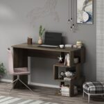 Γραφείo Nuvole καρυδί χρώμα μελαμίνη 110x50x73 8cm ed4523 - Image 5