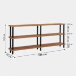 Βιβλιοθήκη ραφιέρα Raca Atlantic Pine μαύρο μελαμίνη 180x35x74 9cm ed4524 - Image 2
