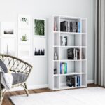 Βιβλιοθήκη Sanborn άσπρο μελαμίνη 90x25x163 6εκ ed4526 - Image 4