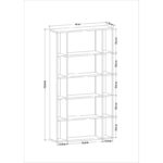 Βιβλιοθήκη Sanborn άσπρο μελαμίνη 90x25x163 6εκ ed4526 - Image 2