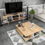 Τραπεζάκι σαλονιού Akya Oak White 89x89x44cm ed4528 - Image 5