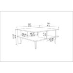 Τραπεζάκι σαλονιού Akya Oak White 89x89x44cm ed4528 - Image 2