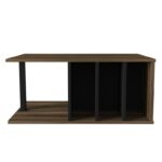 Τραπέζι σαλονιού Hilda καρυδί μελαμίνη μεταλλικός σκελετός 90x60x40εκ ed4535 - Image 5