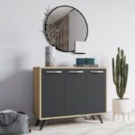 Μπουφές Piffali δρυς ανθρακί μελαμίνη 100x35x82εκ ed4547 - Image 5