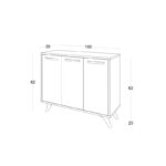 Μπουφές Piffali δρυς ανθρακί μελαμίνη 100x35x82εκ ed4547 - Image 2