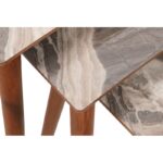 Βοηθητικά τραπεζάκια σαλονιού Tina γκρι άσπρη καρυδί μελαμίνη 42 5x37x34cm ed4550 - Image 5