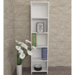 Βιβλιοθήκη Cansu άσπρο μελαμίνη 38 6x19 5x160εκ ed4556