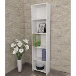 Βιβλιοθήκη Cansu άσπρο μελαμίνη 38 6x19 5x160εκ ed4556 - Image 4