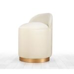 Σκαμπώ Dover κρεμ 50x45cm ed4575 - Image 5