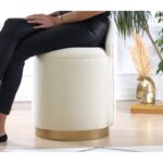 Σκαμπώ Dover κρεμ 50x45cm ed4575 - Image 4