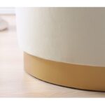 Σκαμπώ Dover κρεμ 50x45cm ed4575 - Image 2