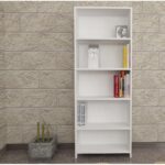 Βιβλιοθήκη Cansu άσπρο μελαμίνη 60 6x19 5x160εκ ed4582