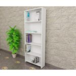 Βιβλιοθήκη Cansu άσπρο μελαμίνη 60 6x19 5x160εκ ed4582 - Image 4