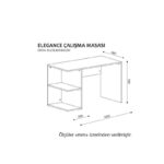 Γραφείο Altrove λευκό καρυδί χρώμα μελαμίνη 120x60x75cm ed4587 - Image 2