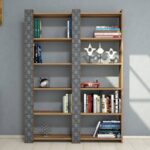 Βιβλιοθήκη City 2 καρυδί Chalcedony 124 6x24 2x170cm ed4589 - Image 4