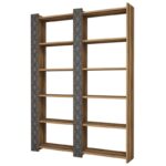 Βιβλιοθήκη City 2 καρυδί Chalcedony 124 6x24 2x170cm ed4589 - Image 3