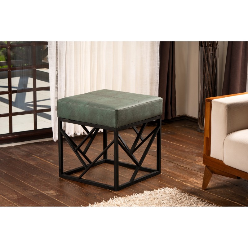 4593_0-800x800 Σκαμπώ Gamba μέταλλο πράσινο ύφασμα 46x44cm ed4593 - Image 1