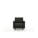 Πολυθρόνα Eva ανθρακί 85x82x90cm ξύλινη ed4596 - Image 5