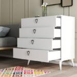 Συρταριέρα Versa μελαμίνη άσπρη 80x45x90 8cm ed4606 - Image 4