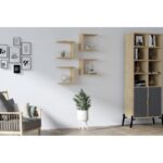 Ράφι τοίχου Base Sapphire Oak 30x19 6cm μελαμίνη ed4607 - Image 4