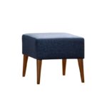 Σκαμπό Zeni σκούρο μπλέ ξύλινα πόδια 46x45x50εκ ed4623 - Image 4