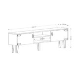 Έπιπλο τηλεόρασης Costelo καρυδί μελαμίνης 180x30x49cm ed4628 - Image 2