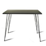 Τραπέζι Sandalf μαύρο άσπρο χρώμα μελαμίνη 90x75cm ed4632 - Image 3