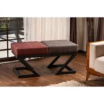 Σκαμπώ Cosi ανθρακί κόκκινο χρώμα μεταλλικό 92x46x44cm ed4636