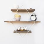 Ραφιέρα Wel καρυδί άσπρο ξύλο μεταλλικό πλαίσιο 62x15x42εκ ed4645 - Image 5