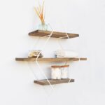 Ραφιέρα Wel καρυδί άσπρο ξύλο μεταλλικό πλαίσιο 62x15x42εκ ed4645 - Image 4