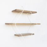 Ραφιέρα Wel καρυδί άσπρο ξύλο μεταλλικό πλαίσιο 62x15x42εκ ed4645 - Image 3