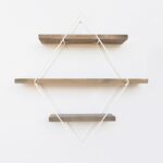 Ραφιέρα Wel καρυδί άσπρο ξύλο μεταλλικό πλαίσιο 62x15x42εκ ed4645 - Image 2