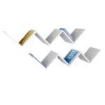 Ραφιέρα Zig Zag άσπρο μελαμίνη 129x22x50εκ ed4655 - Image 3