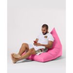 Πουφ Pyramid Big Bed ροζ αδιάβροχο ύφασμα 145x35cm ed4666 - Image 3
