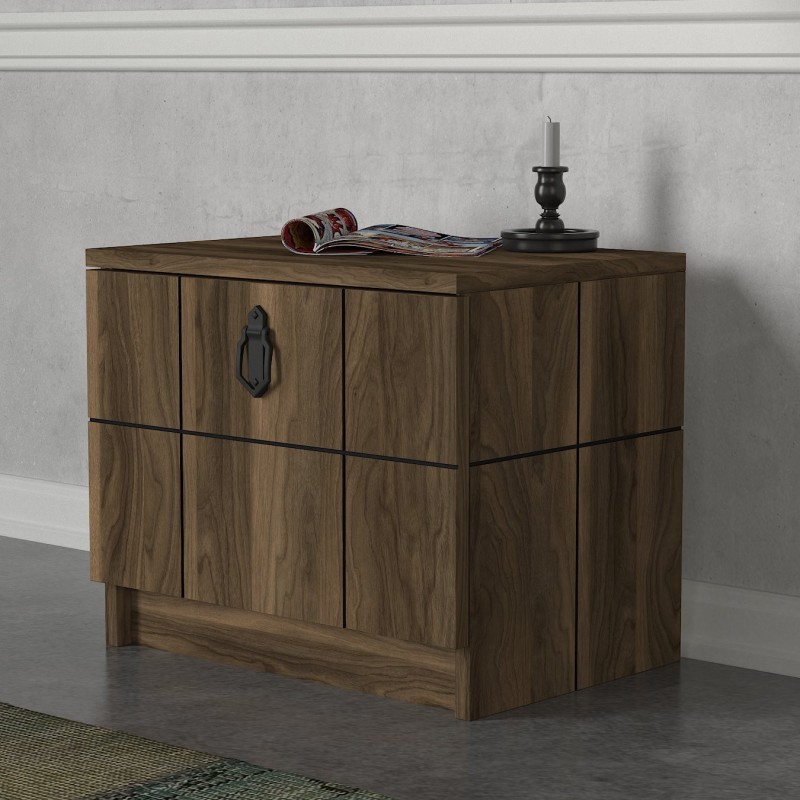 4674_0-800x800 Κομοδίνο Firma καρυδί χρώμα 49X41X35cm ed4674 - Image 1