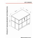 Κομοδίνο Firma καρυδί χρώμα 49X41X35cm ed4674 - Image 2