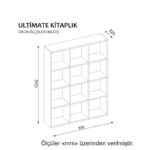 Βιβλιοθήκη Ultimate άσπρο μελαμίνη 93 6x22x124 2εκ ed4676 - Image 2