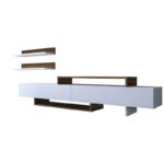 Έπιπλο τηλεόρασης Nirvana Teak λευκό χρώμα 180x29 5x41 7cm ed467 - Image 3